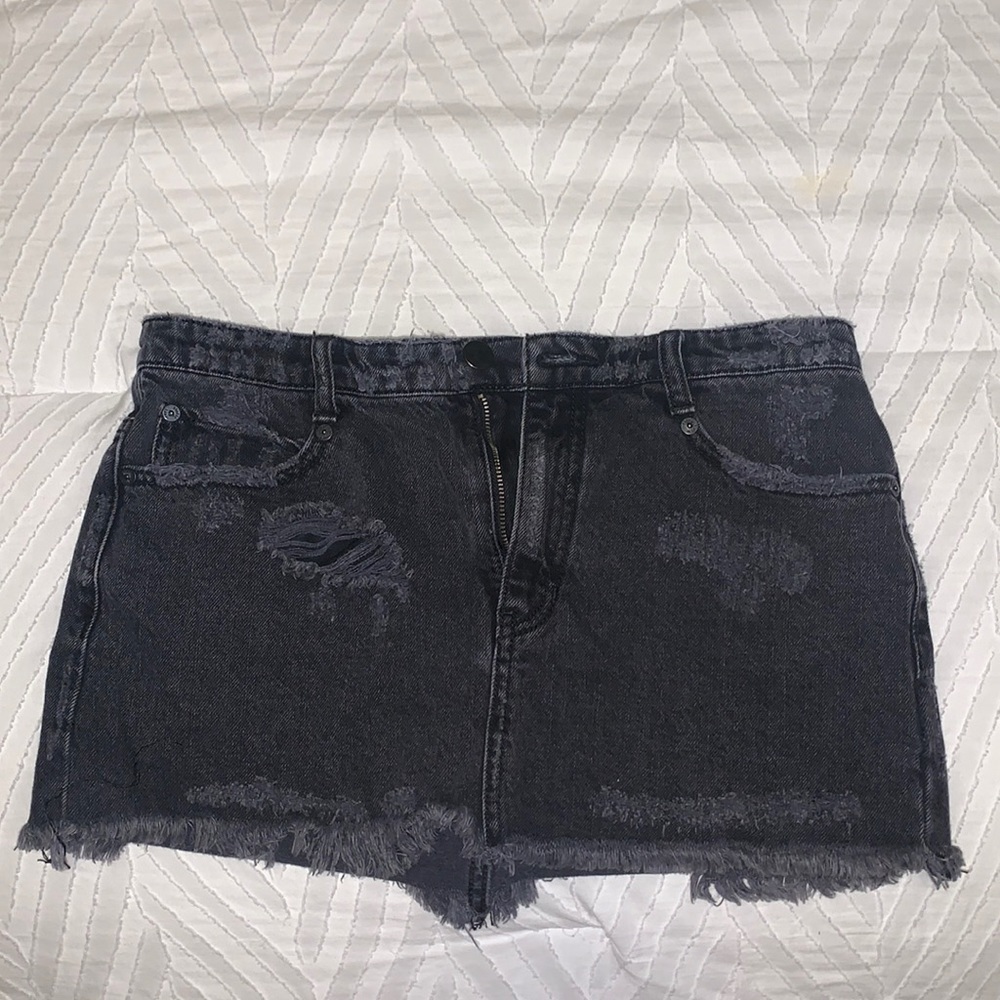 Free people mini denim skirt